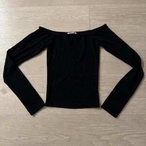 Tilly's Black Off-Shoulder Crop Top